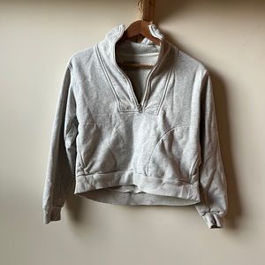 Everlane Half Zip Track Sweatshirt Grey Size XS